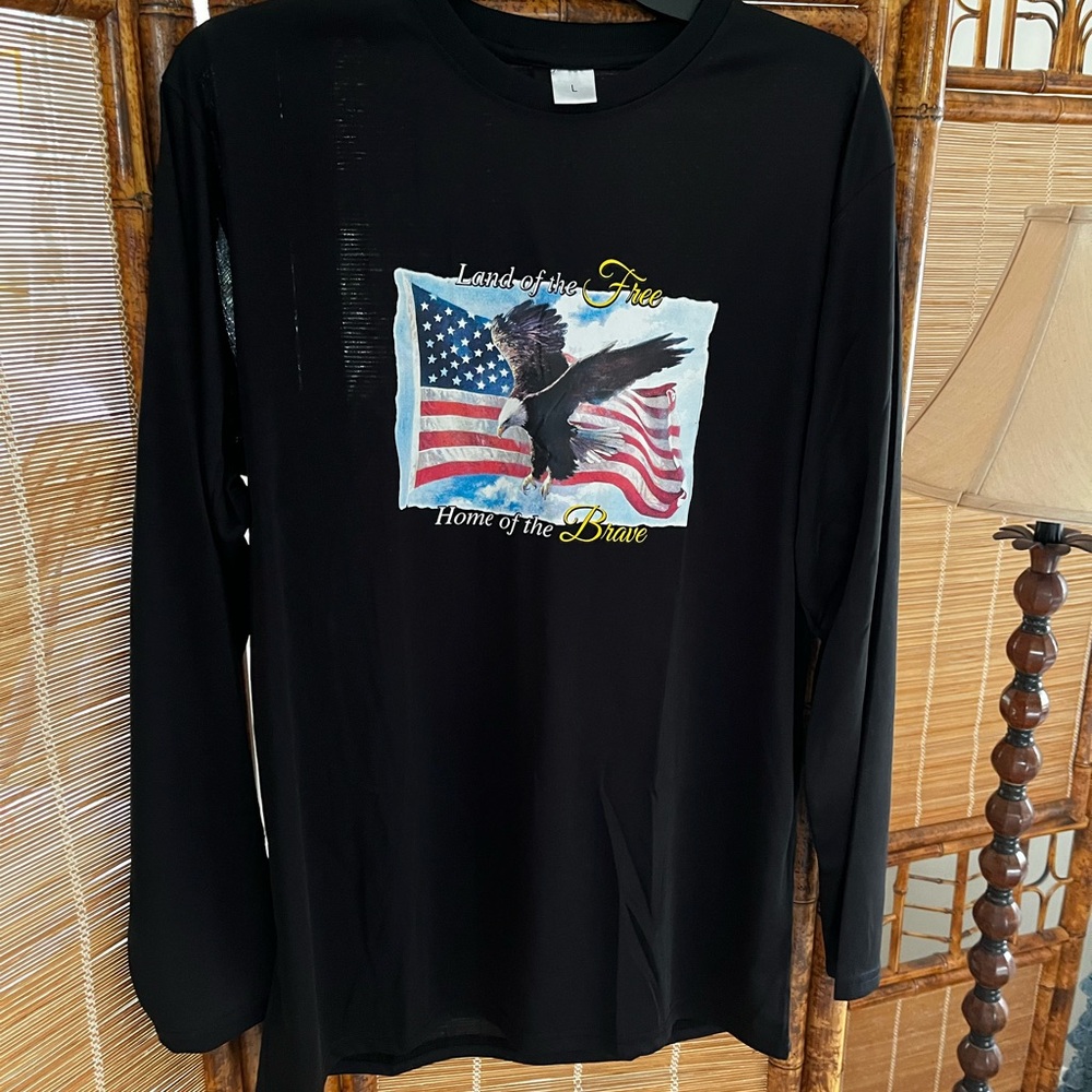 Black Graphic Long Sleeve Shirt